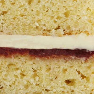 Plain Sponge, Strawberry Jam & Vanilla Buttercream